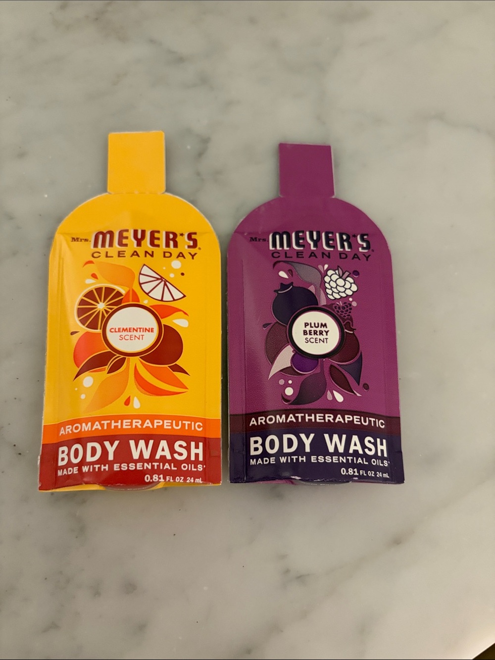 Mrs. Meyer's Aromatherapeutic Body Wash - Clementine & Plum Berry (Sample Pack)